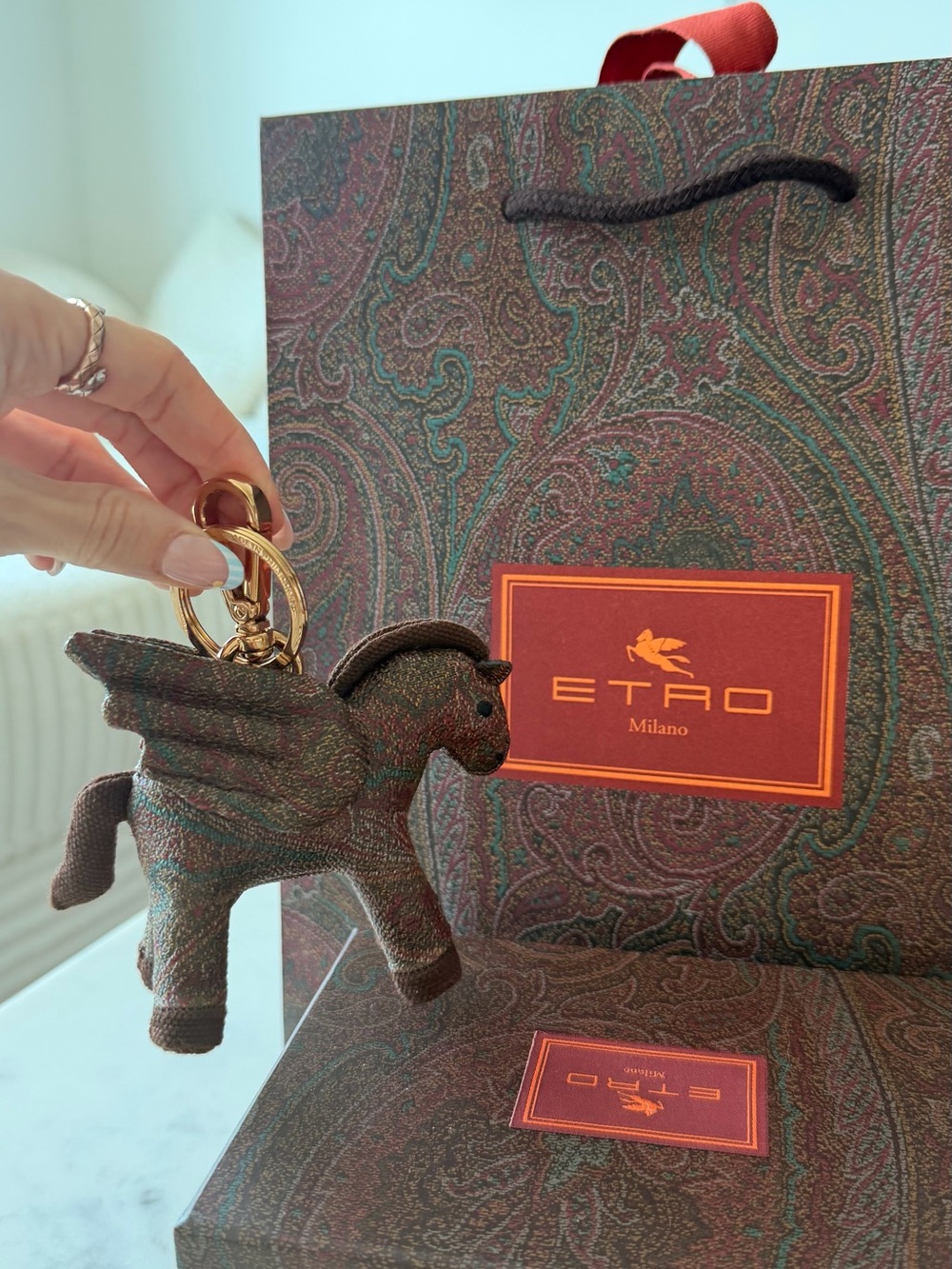 ETRO ARNICA PEGASO CHARM NWT Milano Horse Charm - Picture 5 of 6